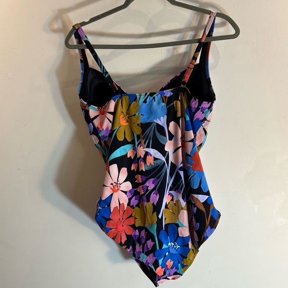 PROFILE by Gottex SZ 12 One Piece Floral Bathingsuit Ruching Padded NEW with tag - Picture 5 of 13